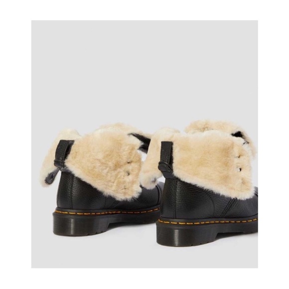 Dr. Martens Aimilita Fur Lined Leather High Fold Over Combat Boots size 8 - Picture 3 of 14